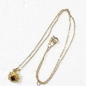 Sarah Coventry Necklace Dainty Rhinestone Approximately 16" Stone takes on Color